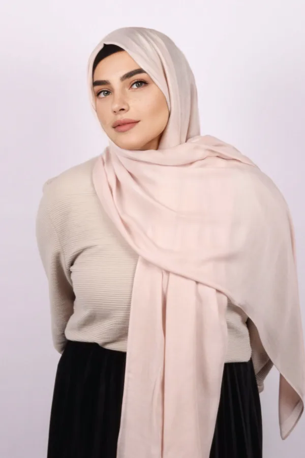 772E94D6-ECEB-4D1D-8FA7-664A7A0043E0.jpeg Vanilla Pink Modal Hijab - Image 1