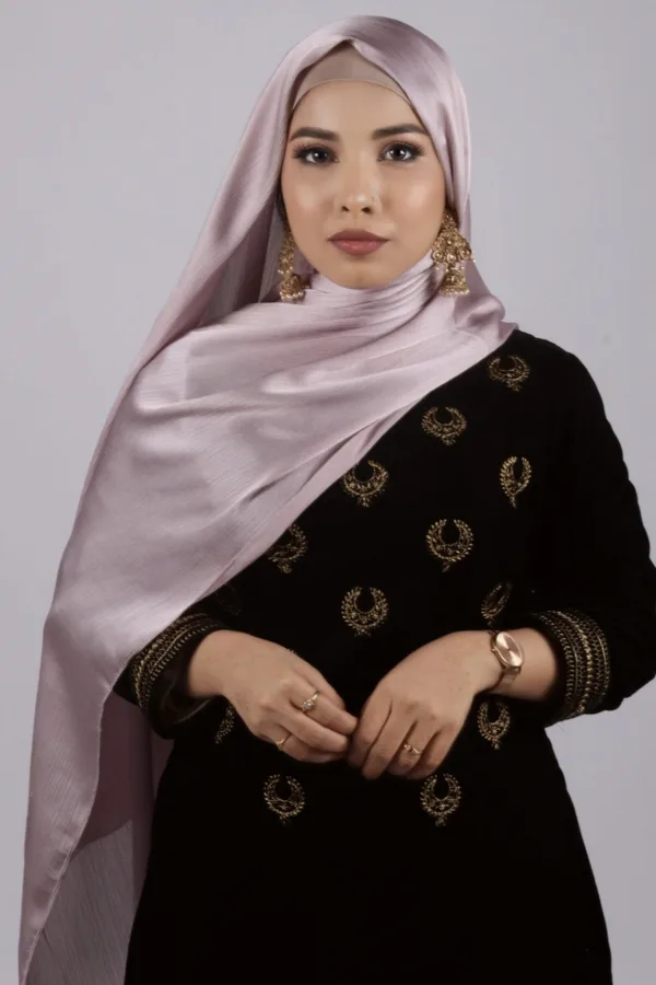 Pastel Snow Muna Satin Hijab - Image 3