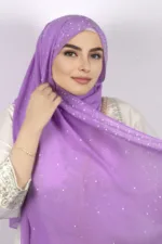 Lavender Moon Drop Chiffon Hijab - Image 3