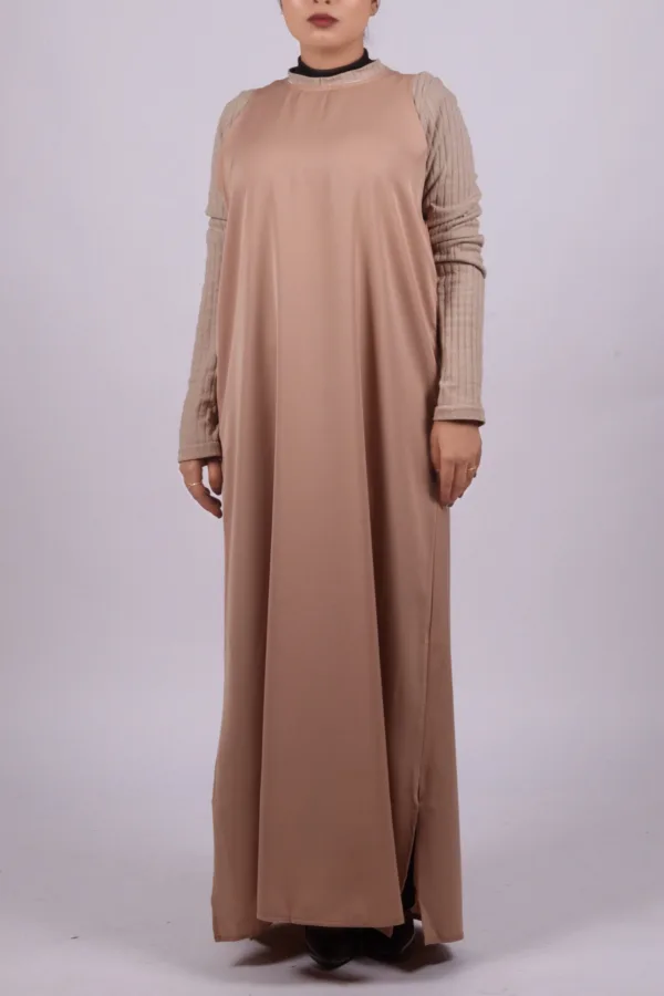 Inner Layering Dress / Slip – Nude Beige - Image 1