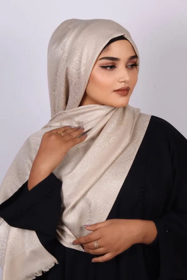 Taj Zari Pashmina Hijab - Image 3