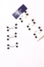 Black Basics Loop Hijab Pins (Set of 6) - Image 2