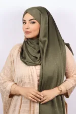 Raisin Rhinestone Silk Hijab - Image 3