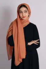 Ginger Orange Shimmer Chiffon Hijab