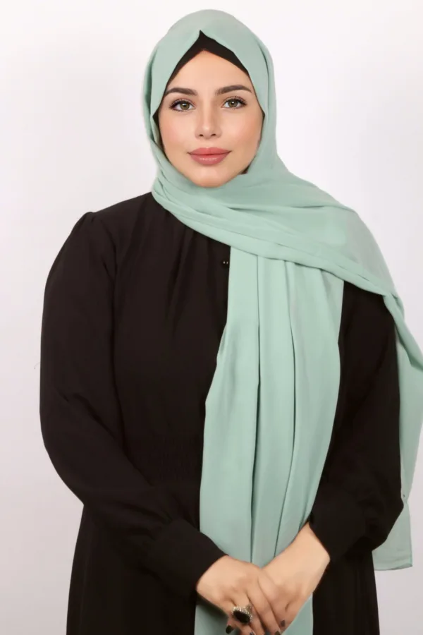 Aquamarine Supreme Georgette Hijab - Image 1