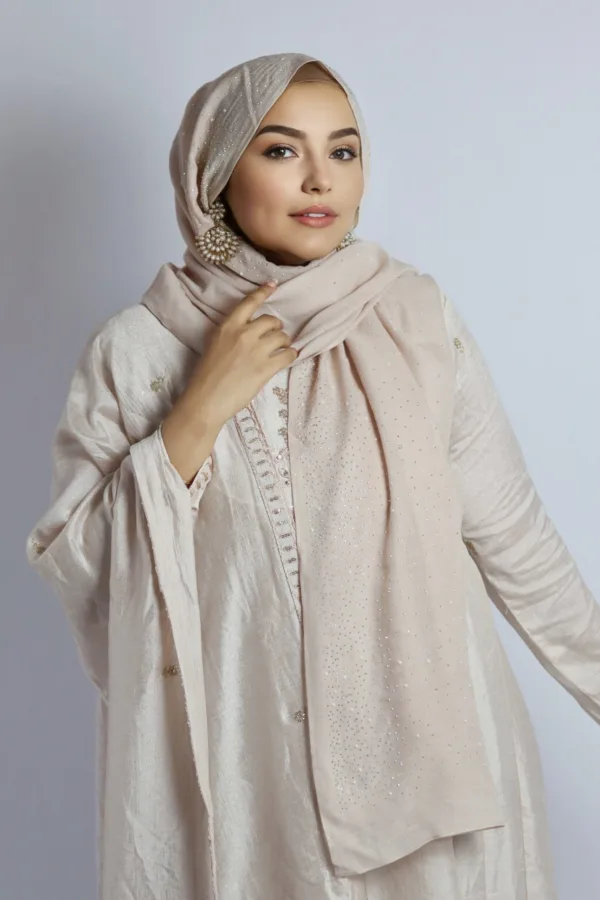 Rice Cotton Stone Drop Hijab - Image 2