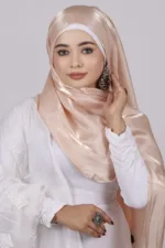 Peach Perfect  Premium Organza Hijab - Image 2