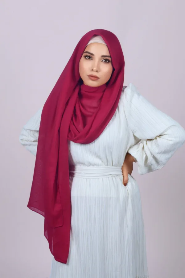 Cranberry Classic Cotton Hijab - Image 2
