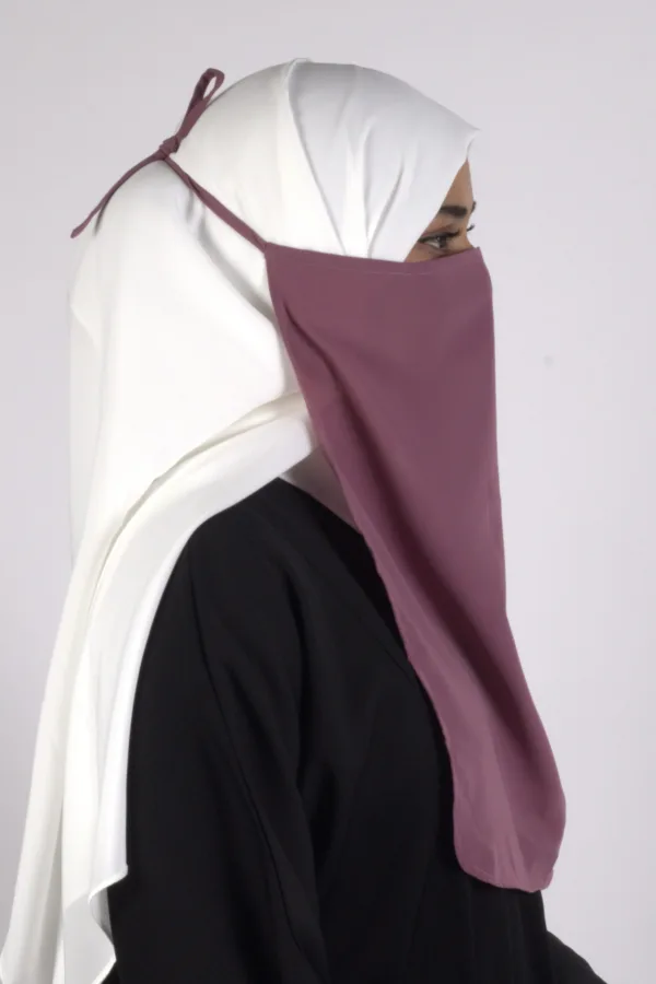 Dusty Mauve Half Niqab - Image 2