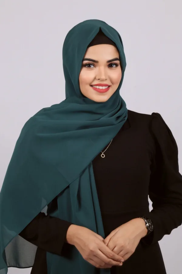 8306CC6E-1CB5-4F04-8605-0A15E107DD48.jpeg Arabian Green Premium Chiffon Hijab - Image 1