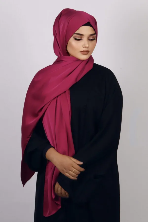 Cherry Medina Silk Hijab - Image 1