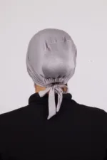 Light Grey Tieback Hijab Cap - Image 2