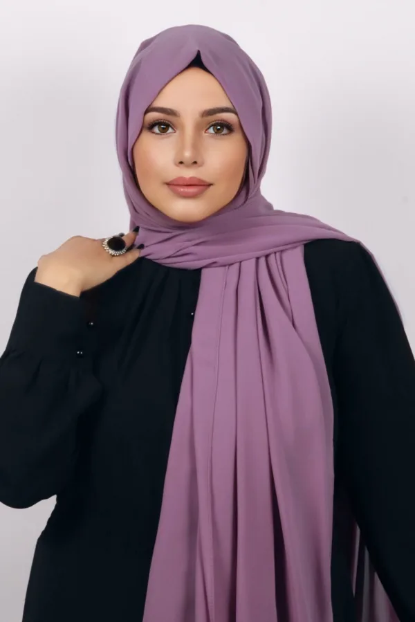 Orchid Blossom Supreme Georgette Hijab - Image 1