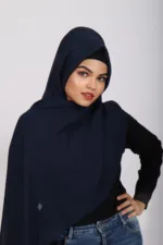 Navy Internet Cotton Hijab - Image 2