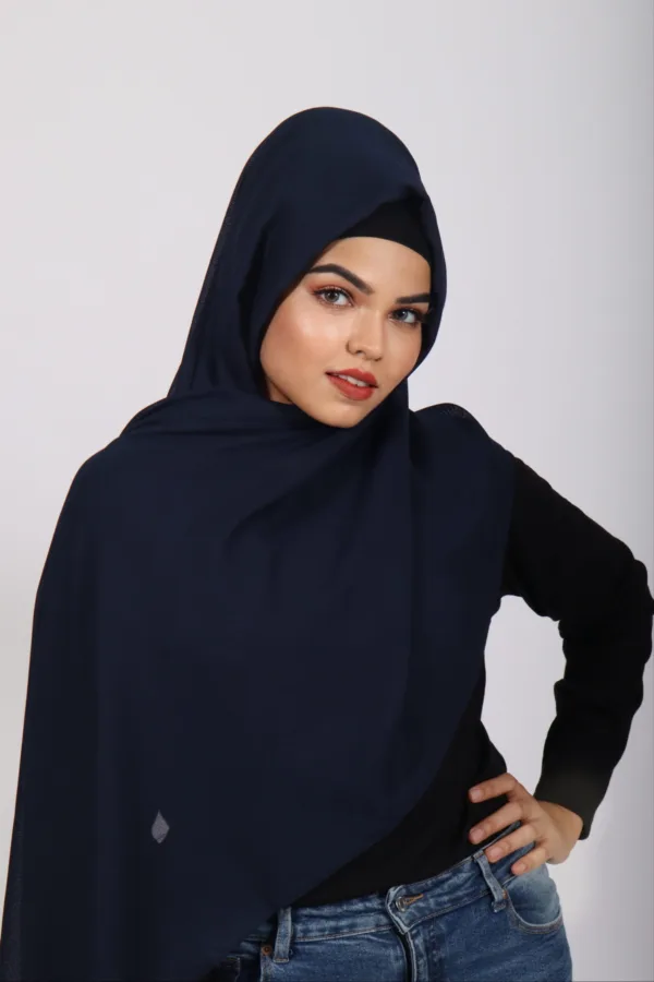 Navy Internet Cotton Hijab - Image 2