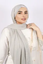 Ash Moon Drop Chiffon Hijab - Image 2