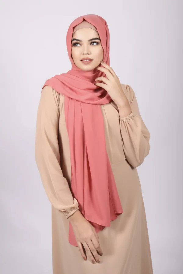 Hibiscus Korean Chiffon Hijab - Image 1