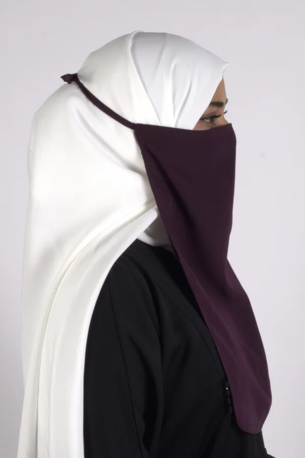 Plum Half Niqab - Image 2
