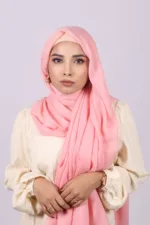 Lychee Pink Classic Cotton Hijab - Image 2