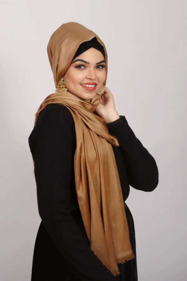 Bronze Gold Luxe Silk Hijab - Image 3
