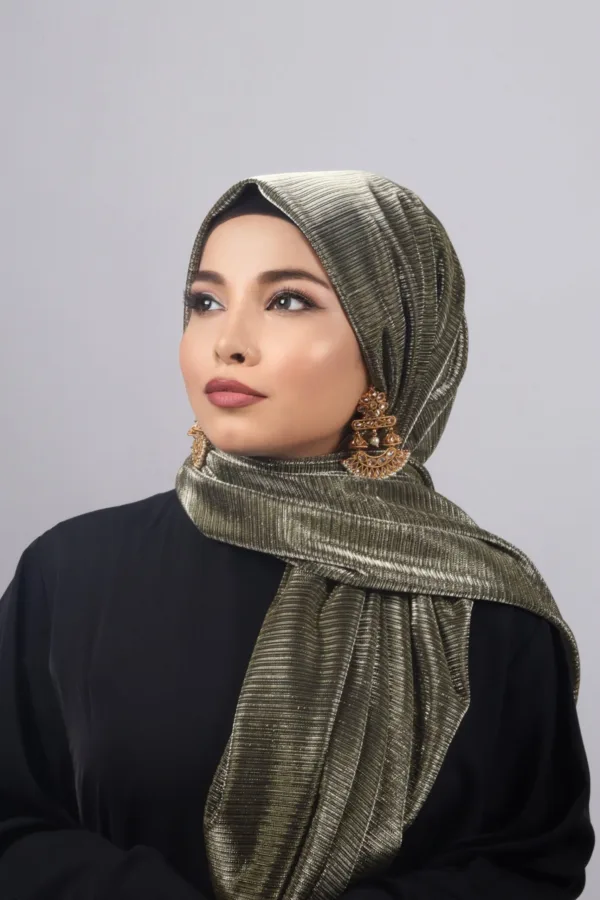 Starlight Metallic Ribbed Hijab - Image 2