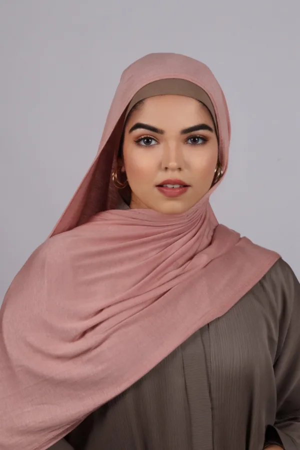 Salmon Classic Jersey Hijab - Image 2