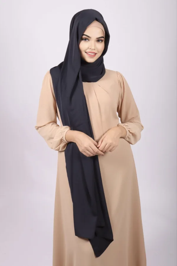 English Blue Korean Chiffon Hijab - Image 1