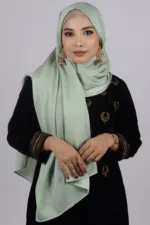 Mint Muna Satin Hijab - Image 2