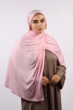Baby Pink Classic Jersey Hijab - Image 3