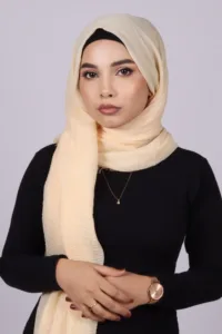 Fig Crinkled Cotton Hijab