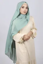 Mint Classic Cotton Hijab - Image 2
