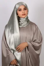 Sea Spring Marble Satin Hijab - Image 2