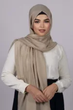Vintage Beige Modal Hijab - Image 3