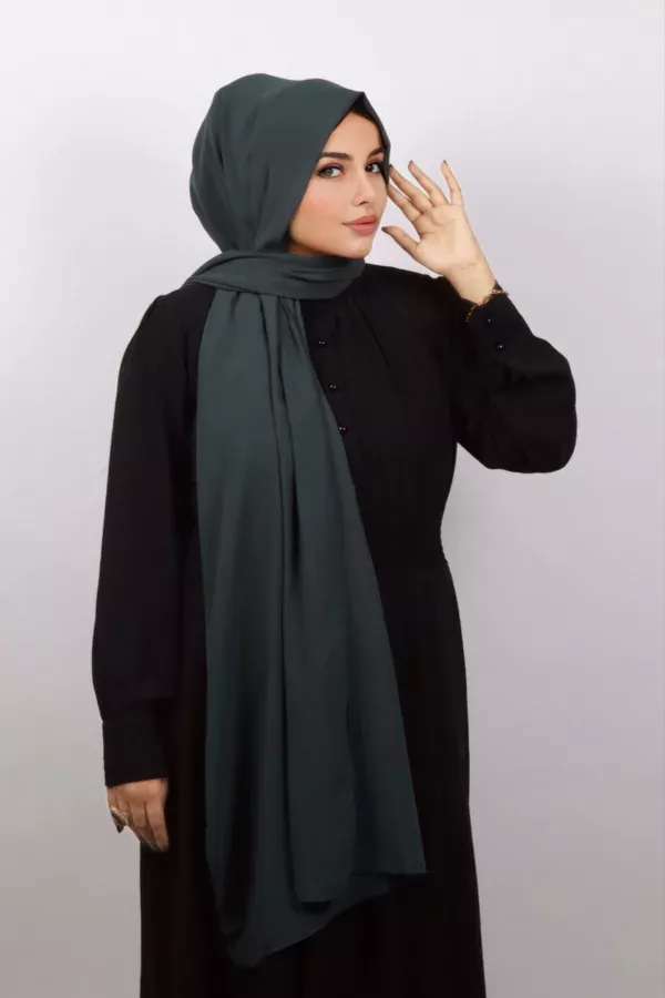Mamba Green Supreme Georgette Hijab - Image 1