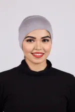 Light Grey Tieback Hijab Cap - Image 3