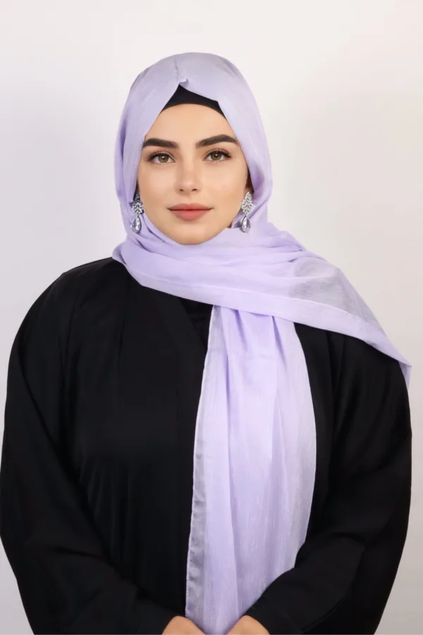 Orchid Shimmer Chiffon Hijab - Image 3