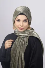 Starlight Metallic Ribbed Hijab - Image 3
