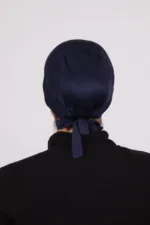 Navy Tieback Hijab Cap