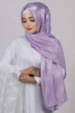 Lavender Premium Organza Hijab - Image 2