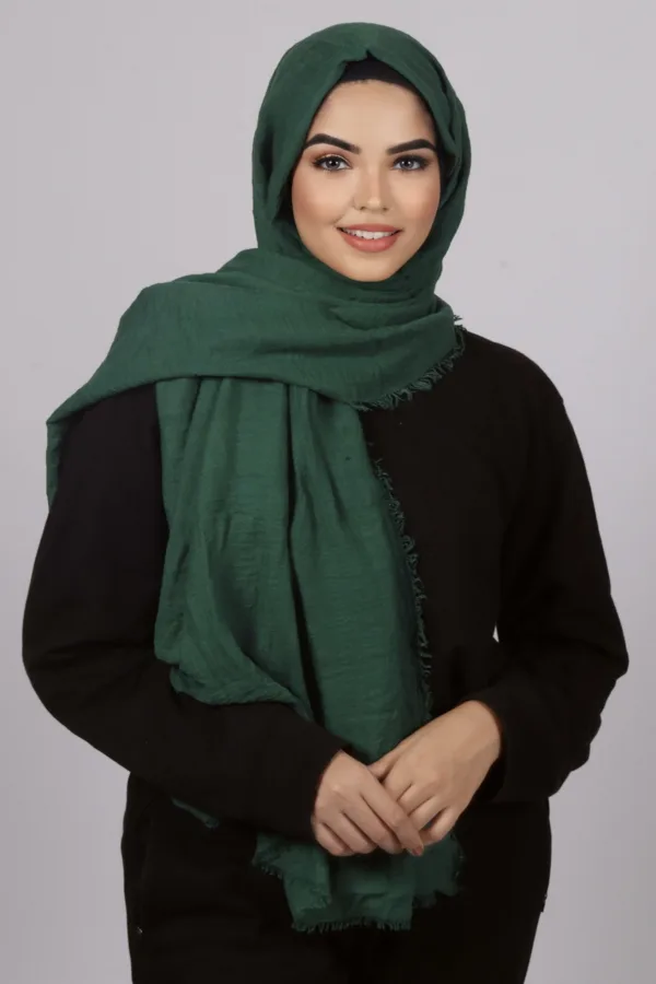 Forest Premium Crinkled Cotton Hijab - Image 2