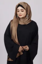 Nude Gold Turkish Silk Hijab - Image 2