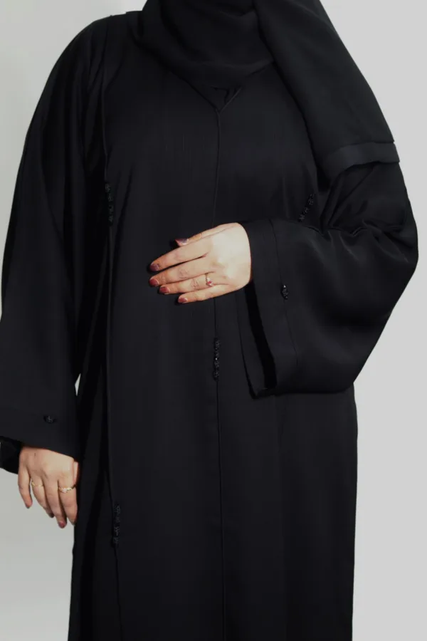 Seher Classic Emirati Abaya - Black - Image 4