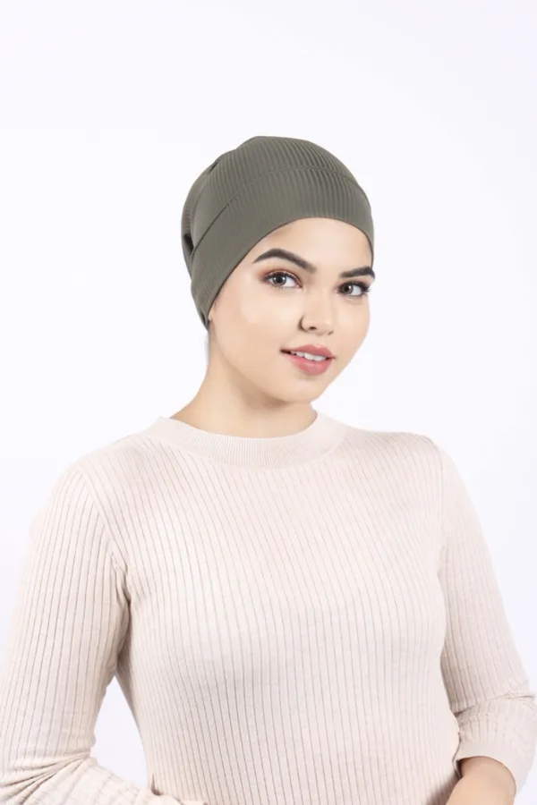 A03F66C2-FDDD-4676-B2C8-FDD3DF8F675D.jpeg Olive Ribbed Tube Cap - Image 1