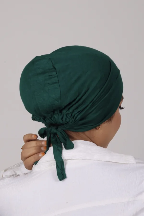 Green Tieback Hijab Cap - Image 1