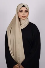 Vintage Beige Medina Silk Hijab - Image 2