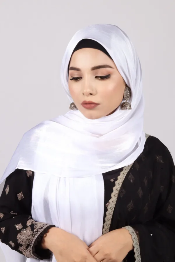 A3E2221A-8AF6-49A0-942D-3F3973B26443-1.jpeg Diamond White Organza Shimmer Hijab - Image 1