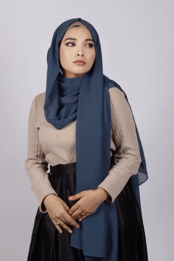 A495C662-B1D8-4209-B9EE-F07343D61C29-1.jpeg Dutch Blue Premium Chiffon Hijab - Image 1
