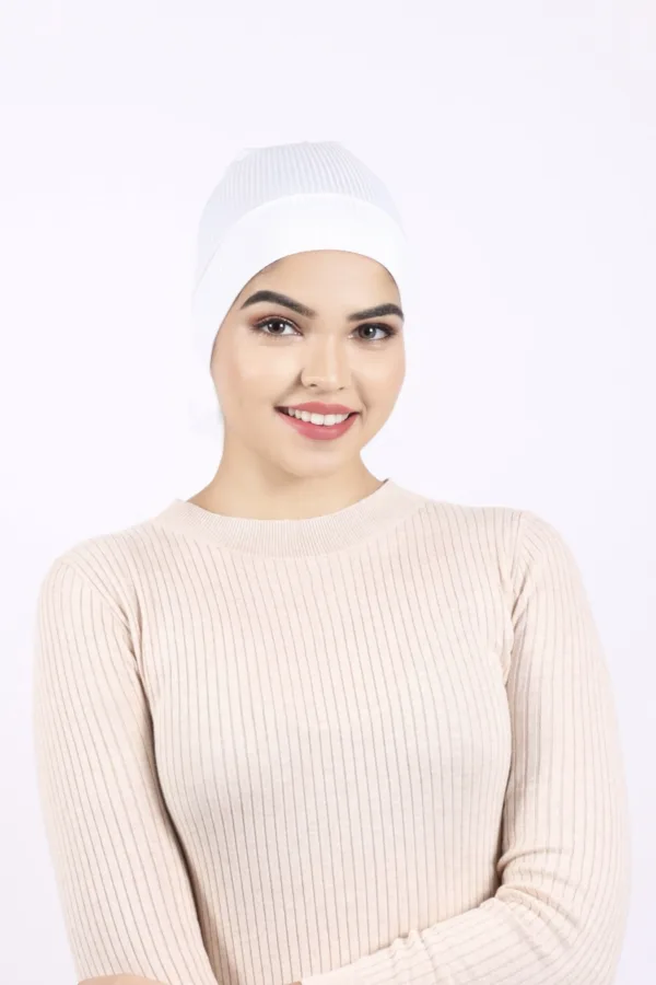 A524E1D6-6995-4B7D-959E-48DFFB77FE5C.jpeg White Ribbed Tube Cap - Image 1