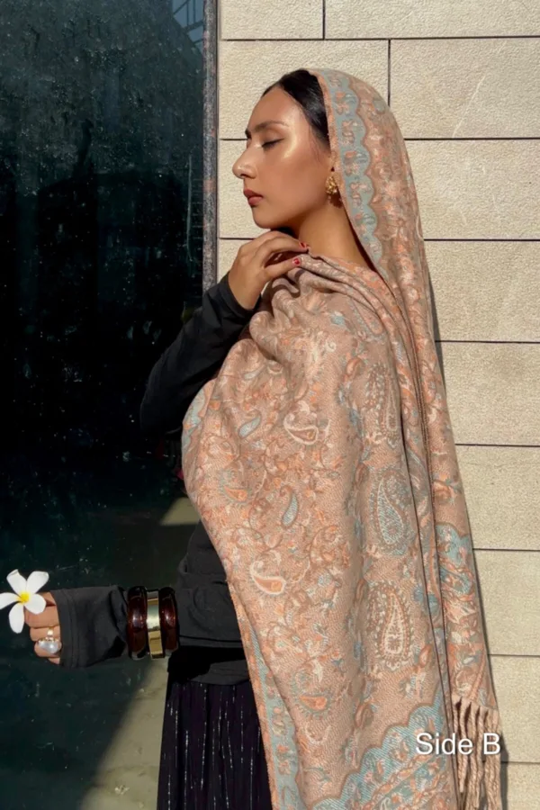 Noorjahan Double Sided Pashmina Shawl - Image 2