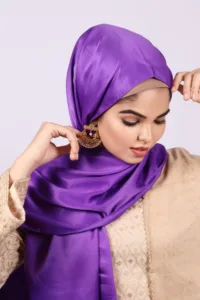 Royal Purple Matte Satin Hijab